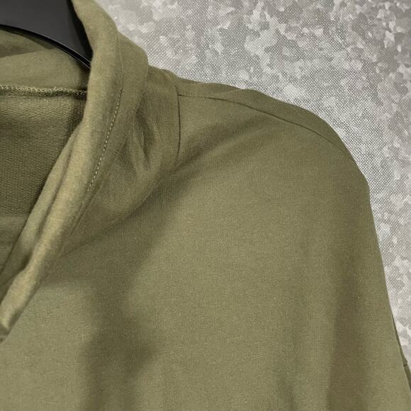 Zaful Women's Army Green Plus Size Cropped Sweatshirt - Size 3X - Cowl Neck Top - Picture 2 of 8